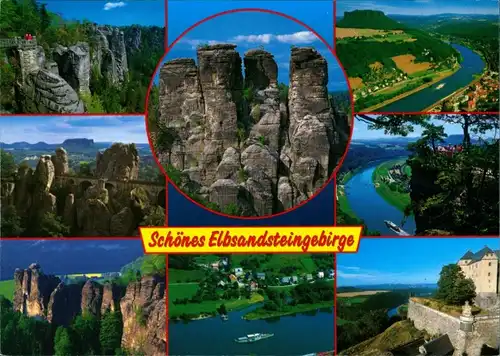 .Sachsen Sächsische Schweiz - Elbsandsteingebirge, Elbe Felsen Motive 2000