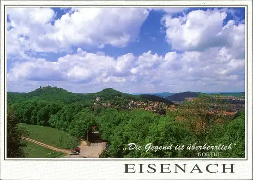 Ansichtskarte Eisenach "Die Gegend ist überherrlich" (Zitat Goethe) 2000