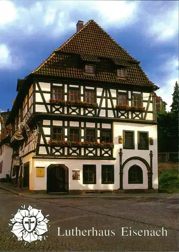 Ansichtskarte Eisenach Lutherhaus, Fachwerk, Fachwerkhaus, AK ungelaufen 2000