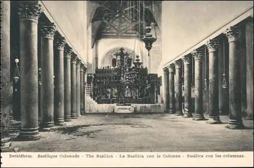 Bethlehem בֵּית לֶחֶם بيت لحم Basilique Colonade - The Basilica 1916