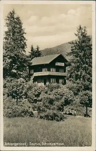 Schlangenbad Schweizerhaus, Taunus, gestempel & frankiert Dt. Reich 1935