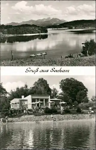 Ansichtskarte Großseeham-Weyarn Camping-Haus am Seehamer See 1962