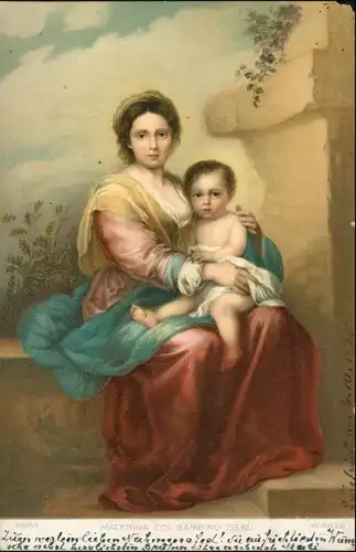 Ansichtskarte  Madonna col Bambino Gesu (Murillo - Roma) 1906