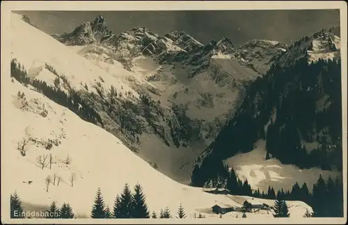 Einödsbach-Oberstdorf (Allgäu) Alpen Panorama, Berge, Mountains 1927