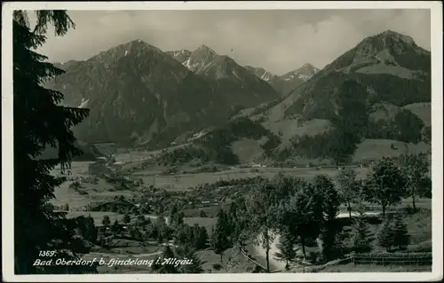 Bad Oberdorf (Algäu)-Bad Hindelang Panorama-Ansicht, Allgäu, Allgäuer Berge 1937