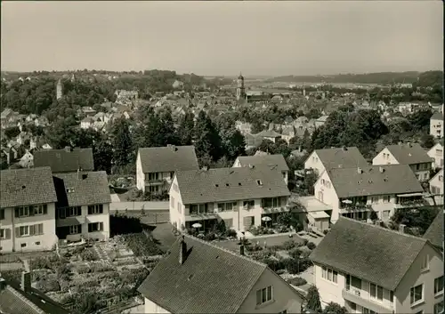 Ansichtskarte Biberach an der Riß Straßenpartie vom Kanonenberg 1963