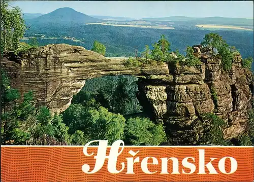 Postcard Tetschen-Bodenbach Decín Pravčicka brana/Prebischtor 1980