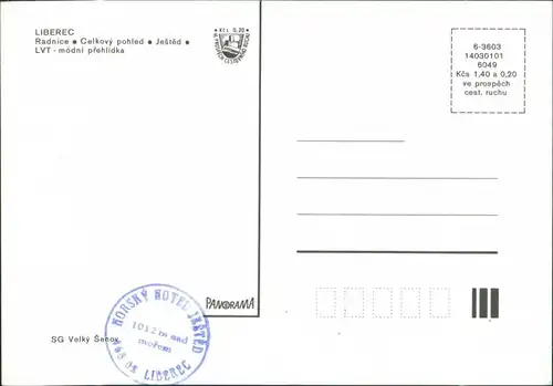 Reichenberg Liberec Radnice, Celkový pohled, Ještěd, LVT - módní přehlídka 1985