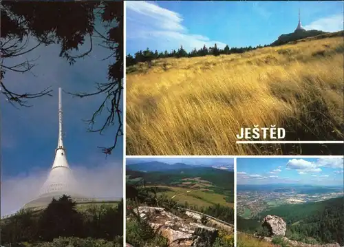 Reichenberg Liberec Ještěd/Jeschken, Turm, Wiesen, Ausblick 1985