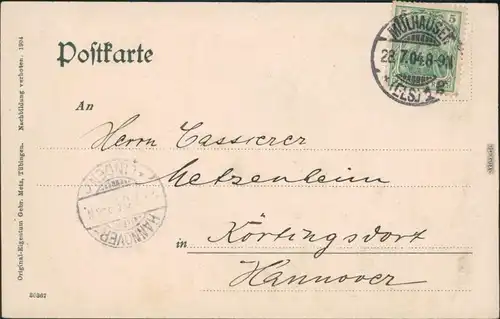 Mülhausen Mulhouse Partie bei der Napoleoninsel am Rhein-Rhone-Kanal 1904