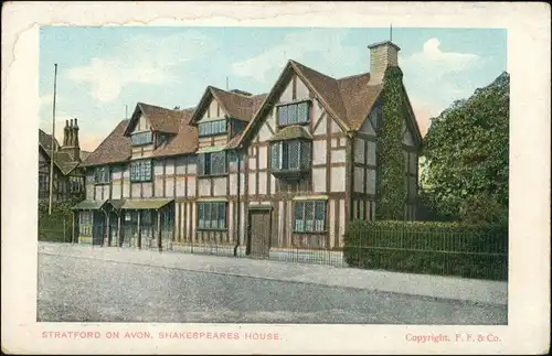 Stratford-upon-Avon Shakespeares House/Strassen Partie, Wohnhaus 1915