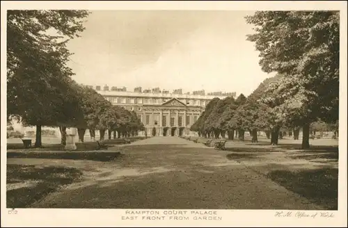 Postcard London East Front Buildings from Garden 1927