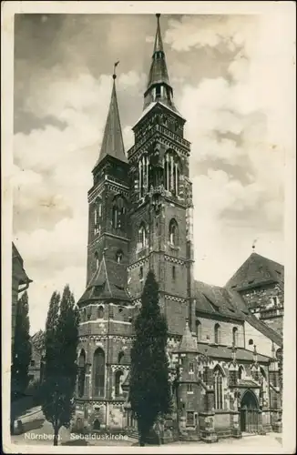 Ansichtskarte Nürnberg Sebalduskirche/St. Sebald 1935
