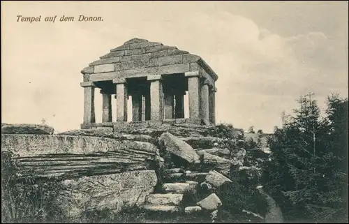 Ansichtskarte  Tempel auf dem Donon, Feldpost gelaufen 1. Weltkrieg 1917