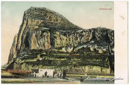 Postcard Gibraltar Grenzanlage 1916 