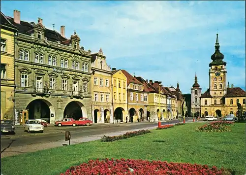 Saaz (Eger) Žatec Náměstí Velké říjnové socialistické revoluce 1980