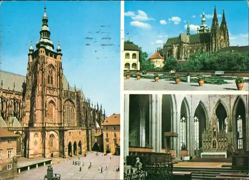 Postcard Prag Praha chrám sv. Víta/St. Veitsdom 1968