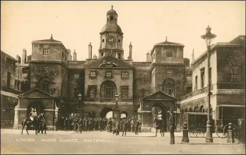 Postcard London Horse Guards Whitehall 1912