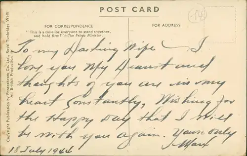 Ansichtskarte  A thought for the Day by Kathleen Partridge (England) 1922