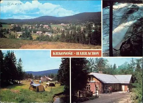 Harrachsdorf Harrachov KRKONOŠE, Celkový pohled, Autokempink, Chata 1981
