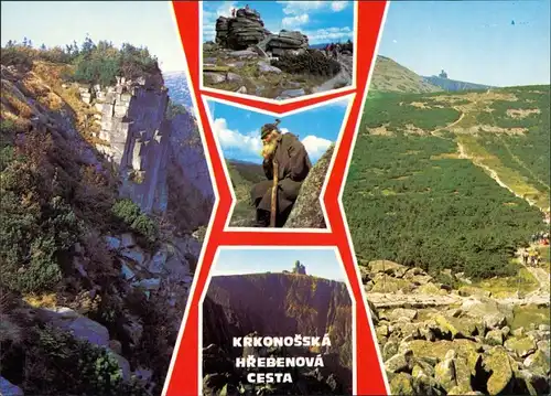 Schreiberhau Szklarska Poręba Krkonoše - hřebenová cesta 1974