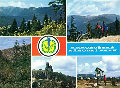 Krummhübel Karpacz KRKONOŠSKÝ NÁRODNÍ PARK, Pohled od Výrovky, Kotelné 1990