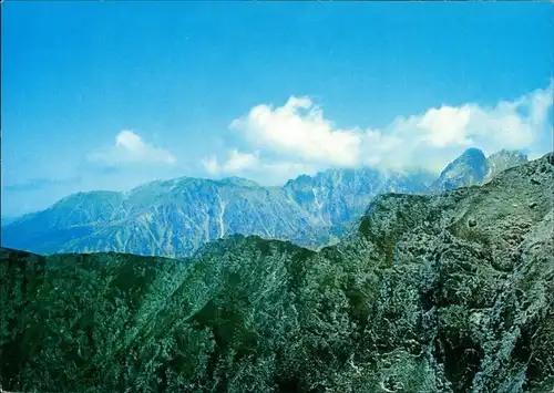 Zakopane TATRY WYSOKIE Grań Uhrocia, w głębi od lewej: Koszysta 1971