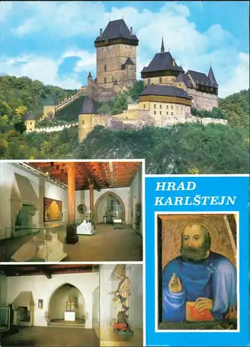 Postcard Karlstein Karlštejn Hrad Karlštejn/Burg Karlštejn 1990