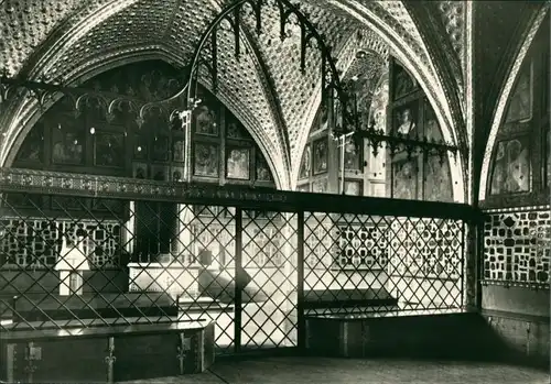 Karlstein Karlštejn Hrad Burg Karlštejn, vergoldet Schlossraum 1980