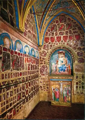 Karlstein Karlštejn Hrad Karlštejn: Interiér kaple Sv. Kateriny 1989