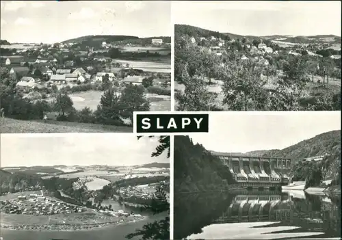 Postcard Slap Slapy nad Vltavou Ždáň - Slapská přehrada 1975