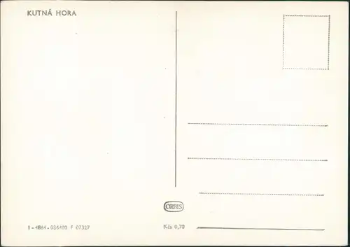 Postcard Kuttenberg Kutná Hora Panorama-Blick 1964