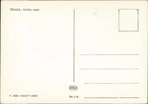 Postcard Prag Praha Karlův most/Karlsbrücke 1960