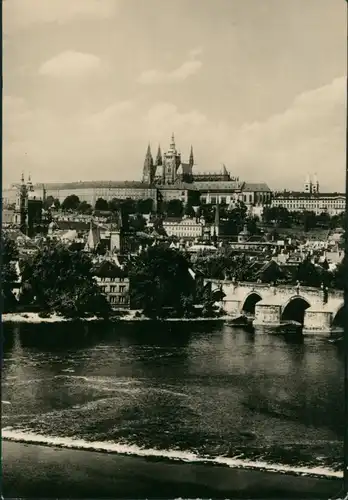 Prag Praha Panorama Pražského hradu/Panoramabild der Prager Burg 1961