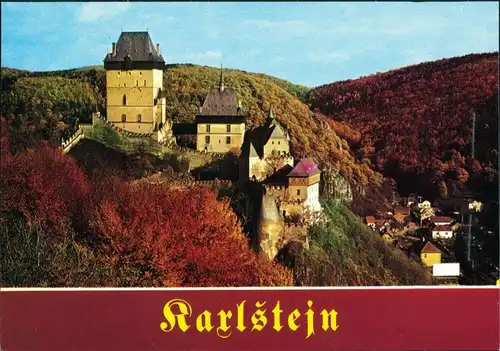 Postcard Karlstein Karlštejn státní hrad/Burg Karlštejn 1980