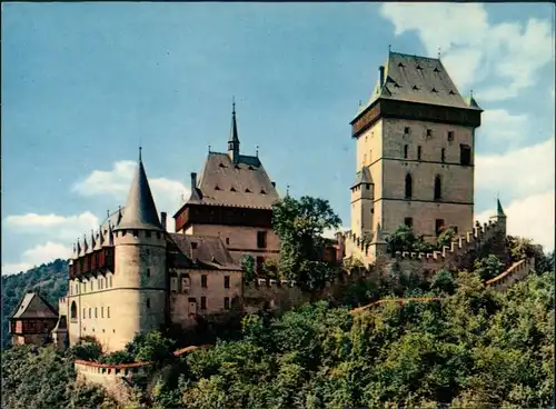 Postcard Karlstein Karlštejn Státní hrad/Burg Karlštejn 1980