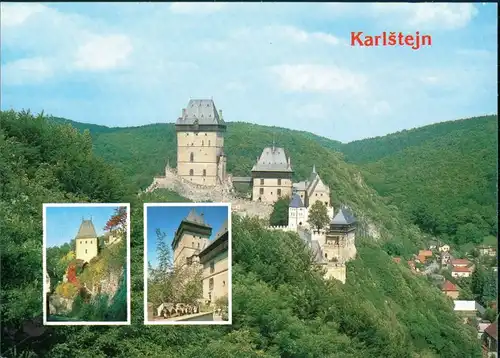 Postcard Karlstein Karlštejn okres Beroun/Burg Karlštejn 1990