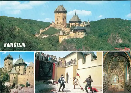 Karlstein Karlštejn hrad/Burg Karlštejn, Schwertkampf, Halle 1990