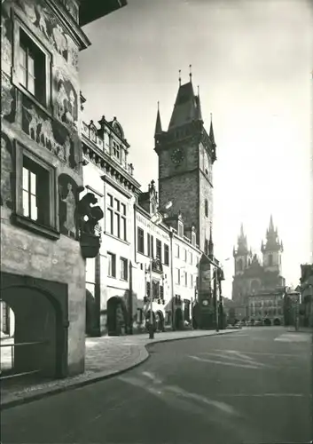 Prag Praha Staroměstská radnice  ý chrám/Altstädter Rathaus  Teynkirche 1972