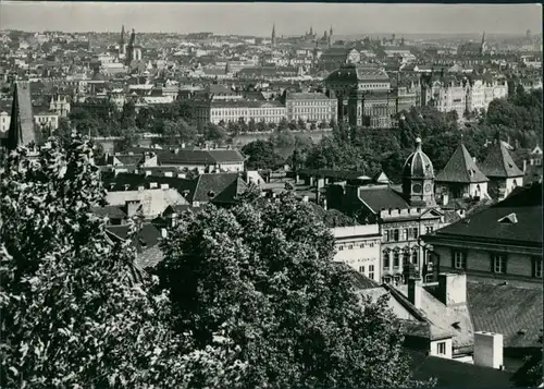 Postcard Prag Praha Pohled na tast mesta 1964