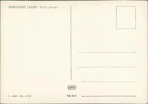 Postcard Marienbad Mariánské Lázně Lesní pramen 1972