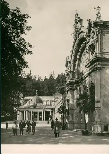 Marienbad Mariánské Lázně Křížový pramen s přilehlou kolonádou Maxima Gorkého 1965