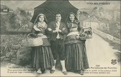 CPA .Frankreich Frankreich/Französische Typen Pyrenees Familie 1913