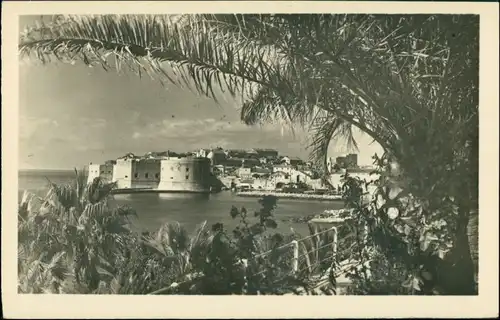 Postcard Ragusa Dubrovnik Blick zur Burg, Hafen, Meerseite 1932
