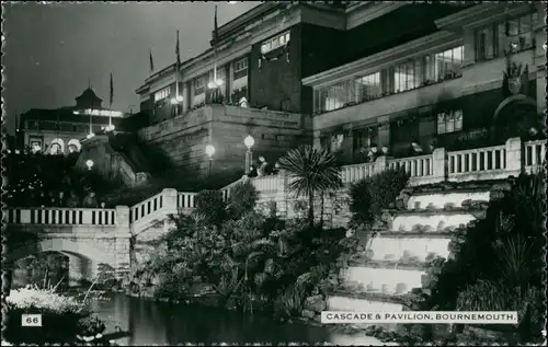 Postcard Bournemouth Cascade & Pavilion 1962