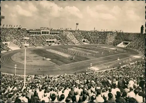 Ansichtskarte Zentrum-Nordwest-Leipzig Zentralstadion - Sportfest 1959