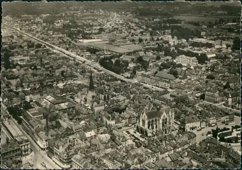 CPA Troyes TROYES vom Flugzeug aus, Luftaufnahme 1960