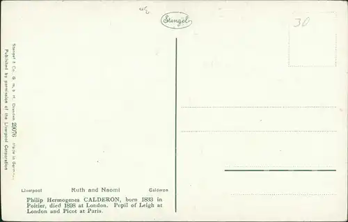 Ansichtskarte  Künstlerkarte "Ruth and Naomi", Künstler Calderon 1913