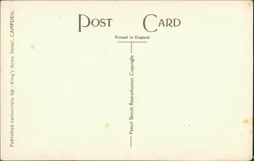 Postcard Campden Wool Market Campden 1940