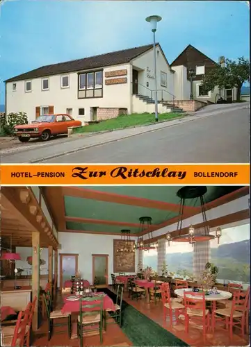 Bollendorf-Bitburg Hotel-Pension Zur Ritschlay, Auto Opel, Innenansicht 1970